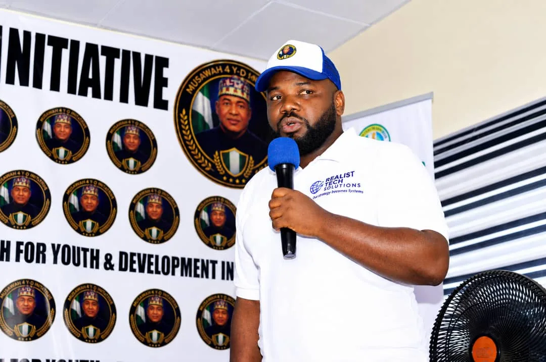 A facilitator speaking at a partner capacity-building event